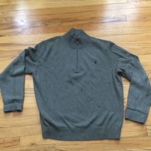 Polo Ralph Lauren sz L EUC 1/4  zip cotton sweater